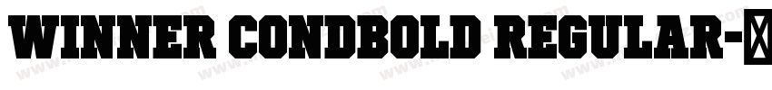 Winner CondBold Regular字体转换